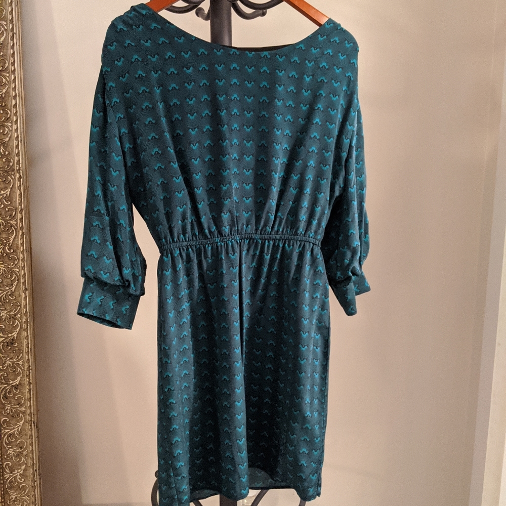 Amour Vert Silk Peacock Dress